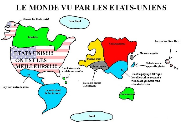 Le monde vur par les américains